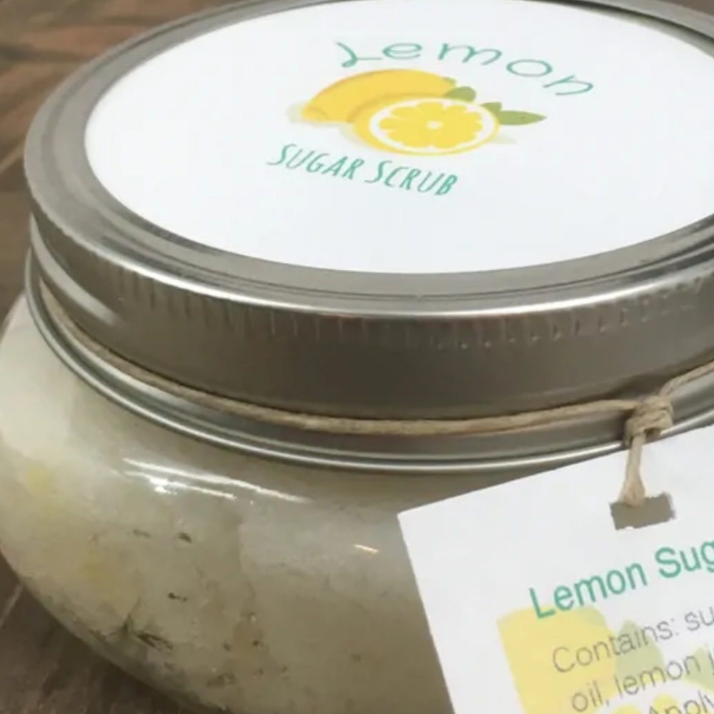 Home made sugar body scrub and foot scrubs